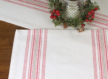 Holiday Grain Sack Cream, Red, Grn Placemat PM064019 - The Fox Decor